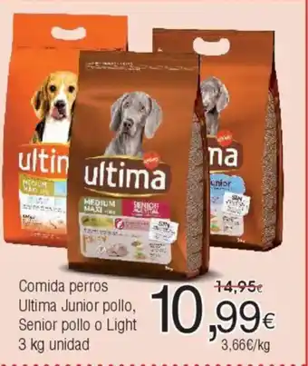 FROIZ Comida perros Ultima Junior pollo, Senior pollo o Light oferta
