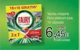 FROIZ Vajillas máquina Fairy platinum plus 15 cápsulas oferta