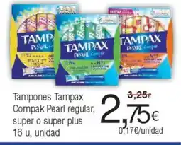 FROIZ Tampones Tampax Compak Pearl regular, super o super plus oferta