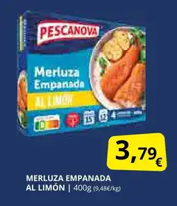 Supermercados MAS PESCANOVA Merluza empanada oferta
