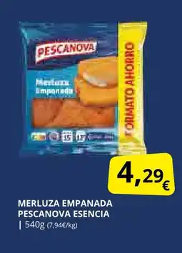 Supermercados MAS Merluza empanada pescanova esencia oferta
