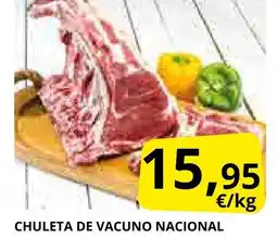 Supermercados MAS Chuleta de vacuno nacional oferta
