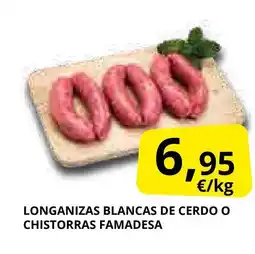 Supermercados MAS Longanizas blancas de cerdo o chistorras famadesa oferta