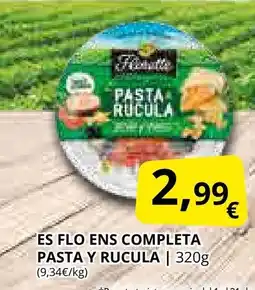Supermercados MAS Es flo ens completa pasta y rucula oferta
