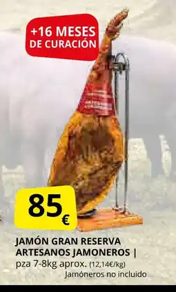 Supermercados MAS Jamón gran reserva artesanos jamoneros oferta