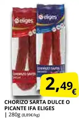 Supermercados MAS Chorizo sarta dulce o picante ifa eliges oferta