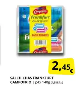 Supermercados MAS CAMPOFRIO Salchichas frankfurt oferta