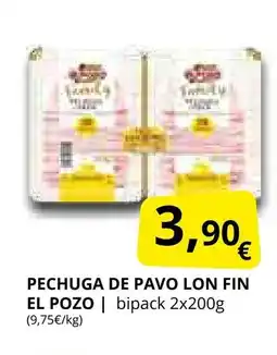 Supermercados MAS EL POZO Pechuga de pavo lon fin oferta