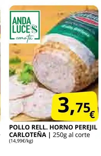 Supermercados MAS Pollo rell. horno perejil carloteña oferta