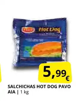 Supermercados MAS AIA Salchichas hot dog pavo oferta