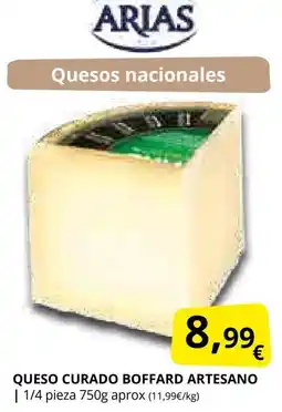 Supermercados MAS Queso curado boffard artesano oferta