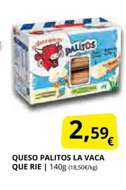 Supermercados MAS LA VACA QUE RIE Queso palitos oferta