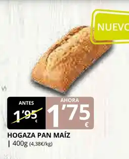 Supermercados MAS Hogaza pan maíz oferta