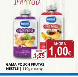 Supermercados MAS NESTLE Gama pouch frutas oferta