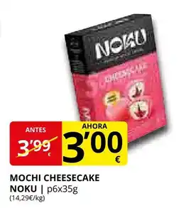 Supermercados MAS NOKU Mochi cheesecake oferta