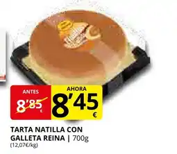Supermercados MAS Tarta natilla con galleta reina oferta