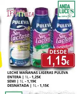 Supermercados MAS Leche mañanas ligeras puleva oferta