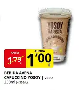 Supermercados MAS YOSOY Bebida avena capuccino oferta
