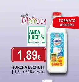 Supermercados MAS CHUFI Horchata oferta