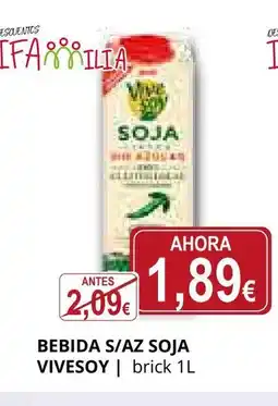 Supermercados MAS VIVESOY Bebida s'az soja oferta