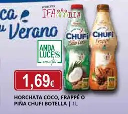 Supermercados MAS CHUFI Horchata coco, frappé o piña oferta