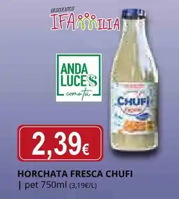 Supermercados MAS CHUFI Horchata fresca oferta