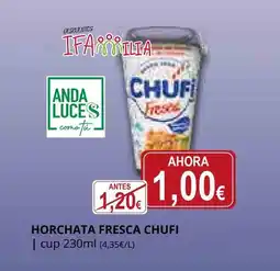 Supermercados MAS CHUFI Horchata fresca oferta