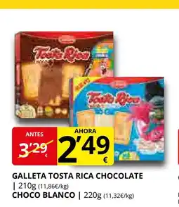 Supermercados MAS Galleta tosta rica chocolate oferta