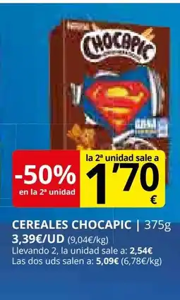 Supermercados MAS CHOCAPIC Cereales oferta