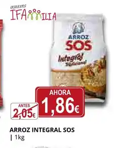 Supermercados MAS SOS Arroz integral oferta