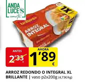 Supermercados MAS Arroz redondo o integral xl brillante oferta