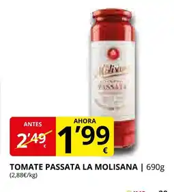 Supermercados MAS LA MOLISANA Tomate passata oferta
