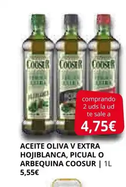 Supermercados MAS COOSUR Aceite oliva v extra hojiblanca, picual o arbequina oferta