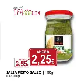 Supermercados MAS GALLO Pasta pesto oferta