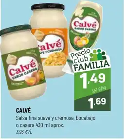 Coviran CALVÉ Salsa fina suave y cremosa, bocabajo o casera oferta