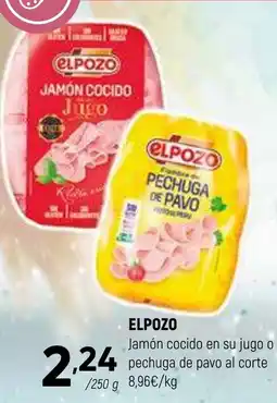 Coviran ELPOZO Jamón cocido en su jugo o pechuga de pavo al corte oferta