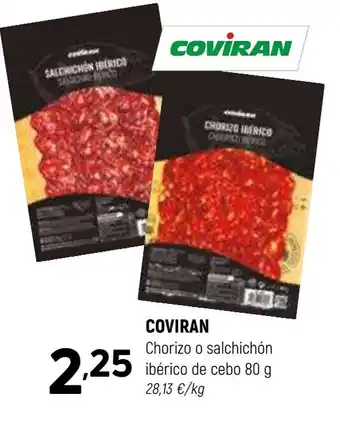 Coviran COVIRAN Chorizo o salchichón ibérico de cebo oferta