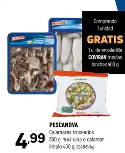 Coviran PESCANOVA Calamares troceados o calamar limpio oferta