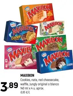 Coviran MAXIBON Cookies, nata, red cheesecake, waffle, Jungly original o blanco oferta