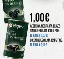 Claudio Eliges - aceituna negra ifa sin hueso lata oferta