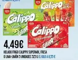 Claudio Calippo - helado frigo supermix, fresa o limon oferta