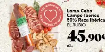 Gadis Rubio - lomo cebo campo iberico 50% raza iberica oferta