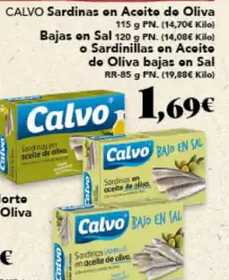 Gadis CALVO Sardinas on Acoito de Oliva Bajas on Sal o sardinillas en Aceite de Oliva bajas en Sal oferta