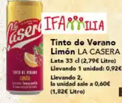 Gadis La casera - tinto do verano limon oferta