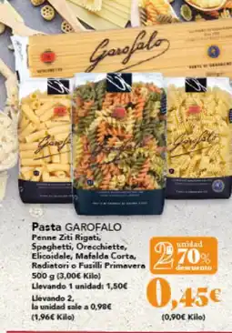Gadis GAROFALO Pasta Penne Ziti Rigati, Spaghetti, Orecchiette, Elicoidale, Mafalda Corta, Radiatori o Fusilli Primavera oferta