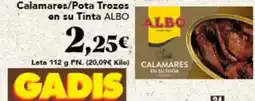 Gadis Albo - calamares/pota trozos en su tinta oferta