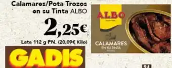Gadis Albo - calamares/pota trozos en su tinta oferta