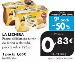 Supermercados Lupa Nestlé - la lechera postre delicias de turron de jijona o de trufa oferta