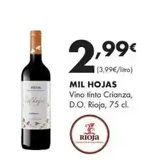 Supermercados Lupa Mil hojas - vino tinto crianza d.o. rioja oferta
