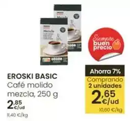 Eroski Eroski basic - cafe molido mezcla oferta